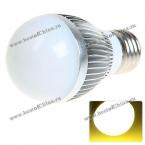 Энергосберегающая светодиодная лампа E27 6W, излучающая тёплый белый свет.(AC 220-240V)