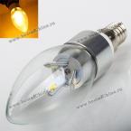 Энергосберегающая светодиодная лампа E14 85-260V 6 x 5730 SMD LED, излучающая тёплый белый свет. 