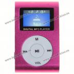 MP3 плеер с FM радио, поддержкой Micro SD и зажимом  - Ярко-розовый